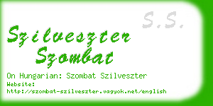 szilveszter szombat business card